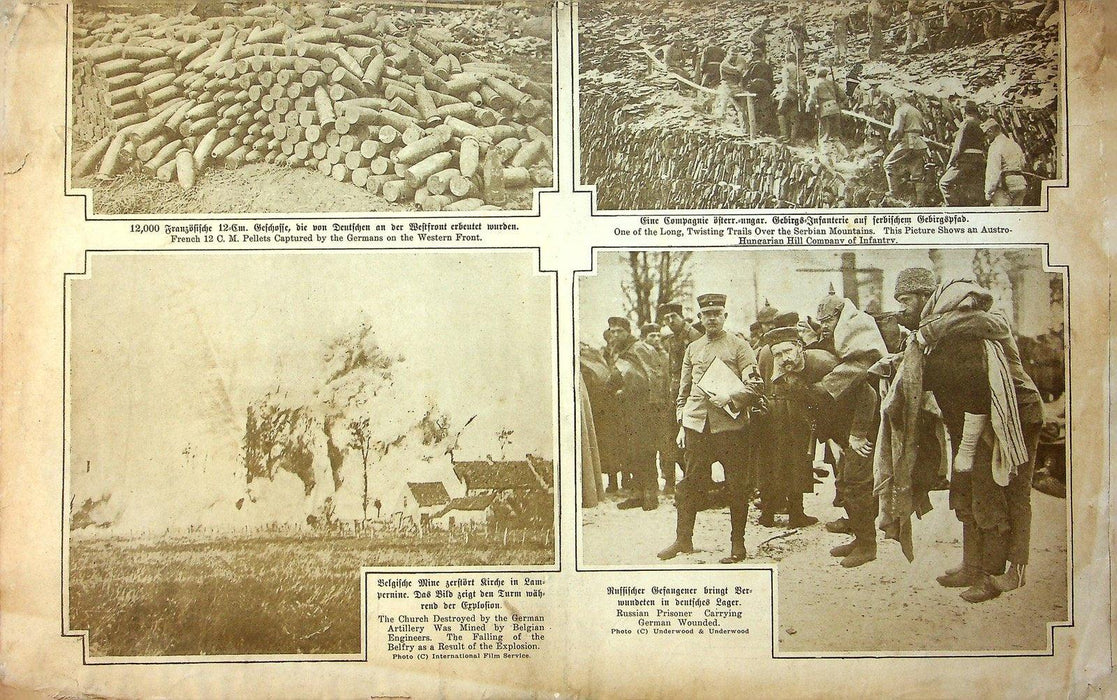 1916 Deutfches Journal German American Paper March 26 German Trenches In Russia 2