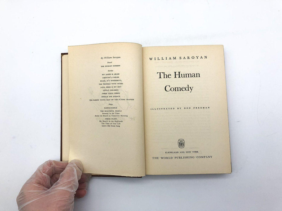 The Human Comedy William Saroyan 1945 World Publishing Hard First Revised Ed 8