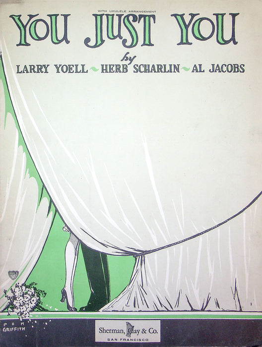 Sheet Music You Just You Larry Yoell Herb Scharlin Al Jacobs 1929 Love Song 1