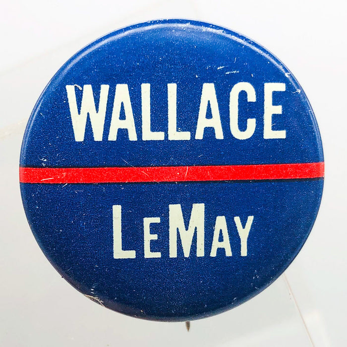 George Wallace Curtis LeMay Button 1" Pinback Presidential Campaign Vintage