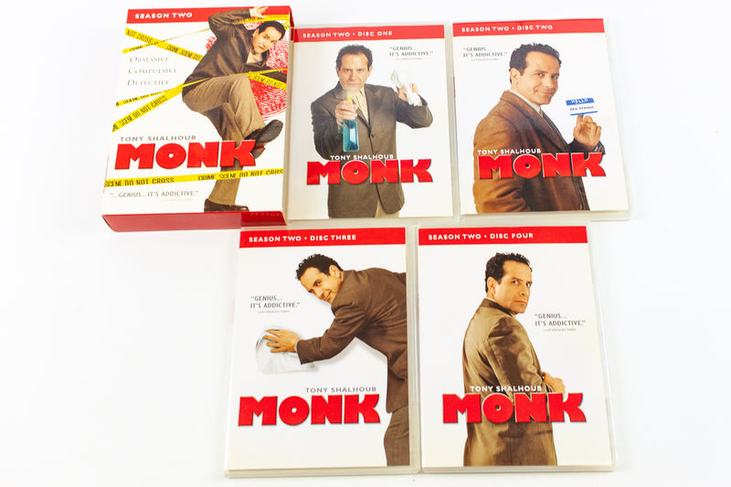 Monk Season 1 & Season 2 DVD Box Sets - 8 Discs | USED