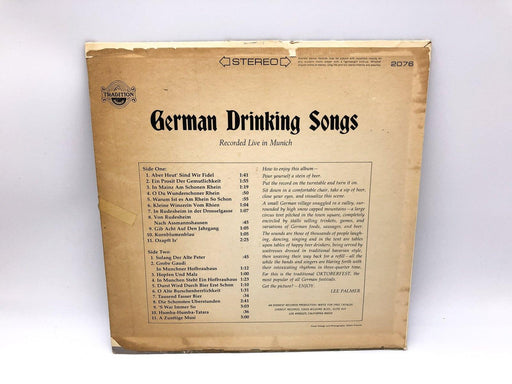 German Drinking Songs Live in Munich Record 33 RPM LP TR 2076 Tradition 1976 2