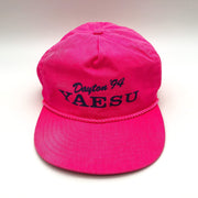Vintage Yaesu Trucker Hat Adjustable Back Ham Radio Fest Dayton Ohio 1994 Pink 2 1