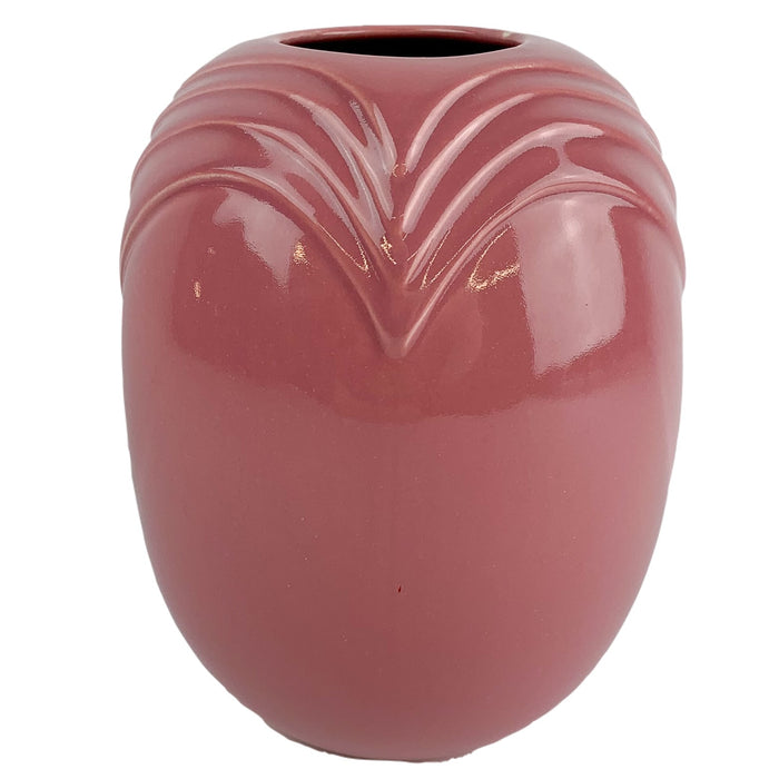 McCoy Pottery Vase Pink Dusty Rose Mauve Vintage Art Deco Revival 8.25 Inch #449