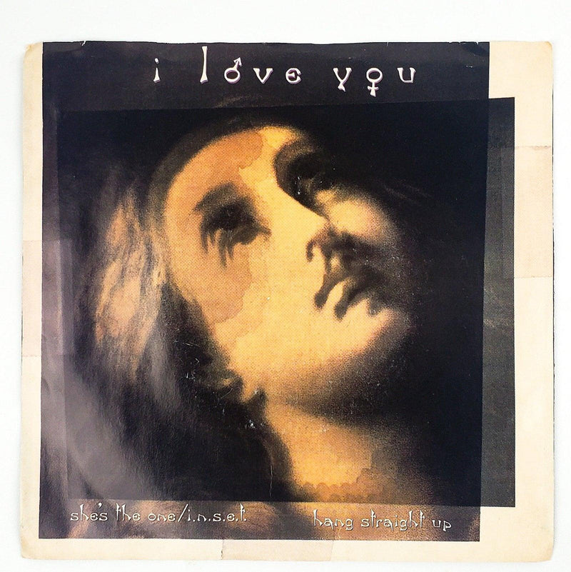 Hang Straight Up She's The One Record 33 RPM Single Geffen 1991 Promo, Purple 1