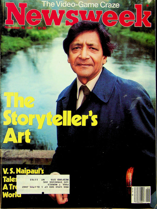 Newsweek Magazine November 16 1981 The Storyteller's Art V.S. Vaipaul's 1