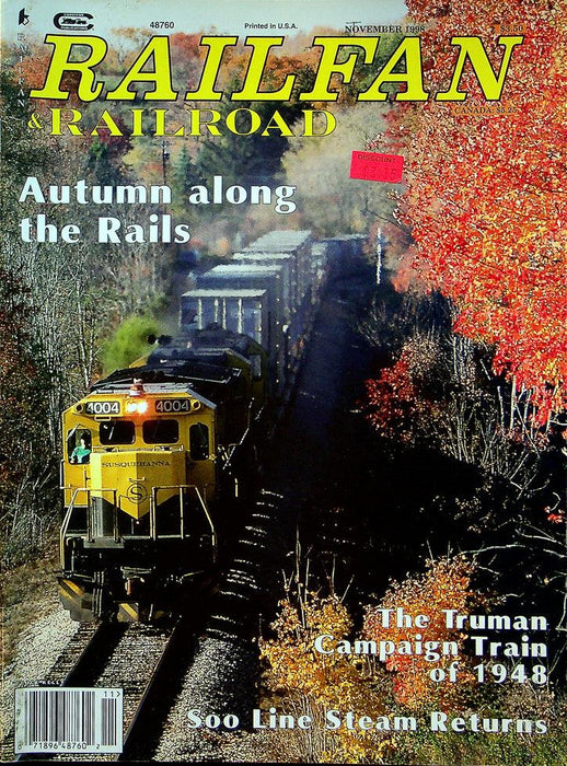 Railfan & Railraod Magazine November 1998 Vol 17 No 11 Autumn Along The Rails