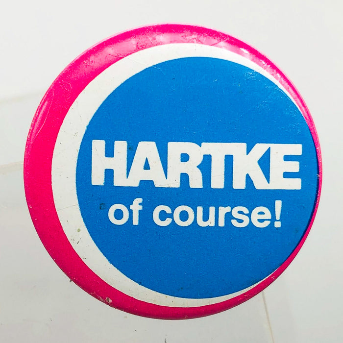 Hartke Of Course Button Pin 1.25" Indiana Senator Presidential Campaign Pink 5