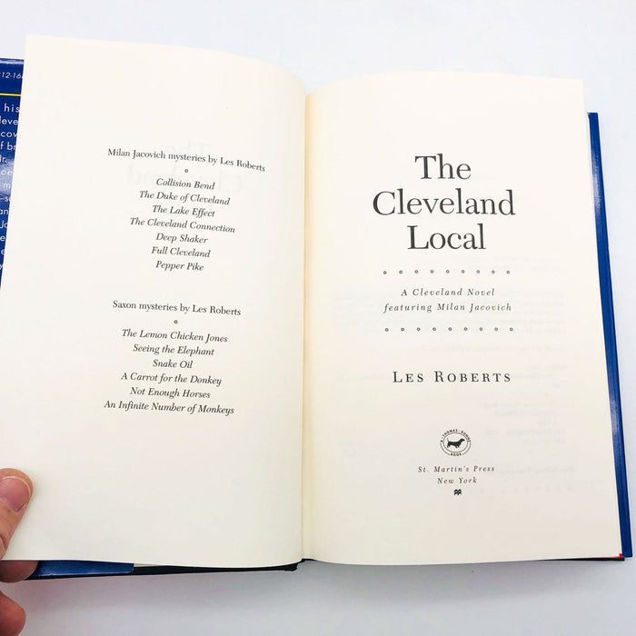 Les Roberts Book The Cleveland Local Hardcover 1997 1st Edition Milan Jacovich 7