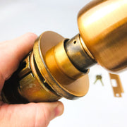 Yale Storeroom Closet Door Knob Lockset BR5405 US10 Satin Bronze New ADA Strike 4