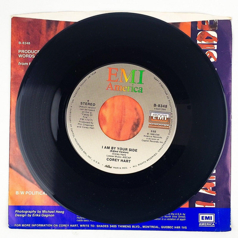 Corey Hart I Am By Your Side Record 45 RPM Single B-8348 EMI 1986 3