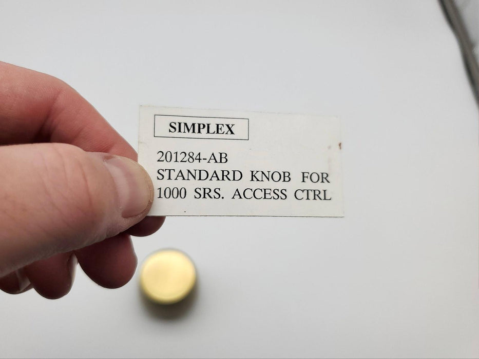 Simplex Door Knob 201284 Antique Brass No Key for 1000 Series Access Control NOS