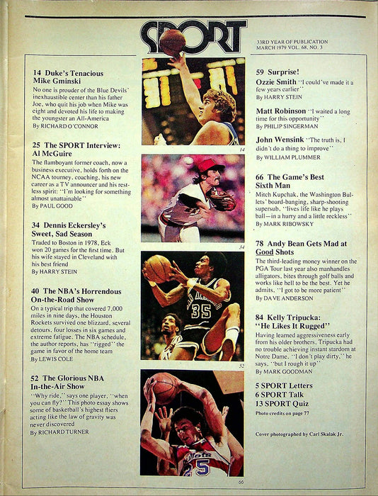 Sport Magazine March 1979 Vol 68 #3 Basketball Special John Drew Dunk Cover