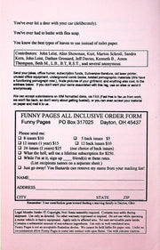 Funny Pages Zine 1993 # 47 Dayton Ohio Humor Zine 2