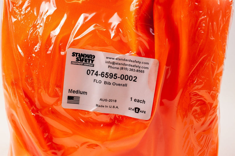 Overalls Waterproof Pants Waders Medium Bib Coveralls Orange High Visibility 2