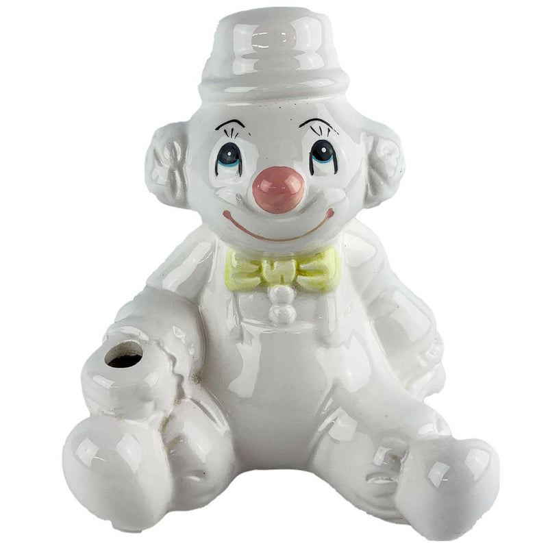 Vintage Russ Gloss White Clown Coin Bank & Pencil Holder 1