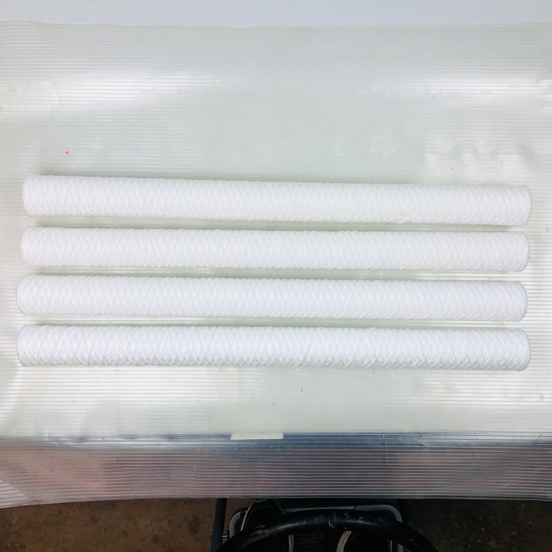 4pk String Wound Filter Cartridge 30"x2.5" 1 Micron Parker M39R30S Sediment