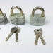 3ct Vintage No 500 Master Lock Padlock 1-1/4" Shackle New NOS Keyed Different 5