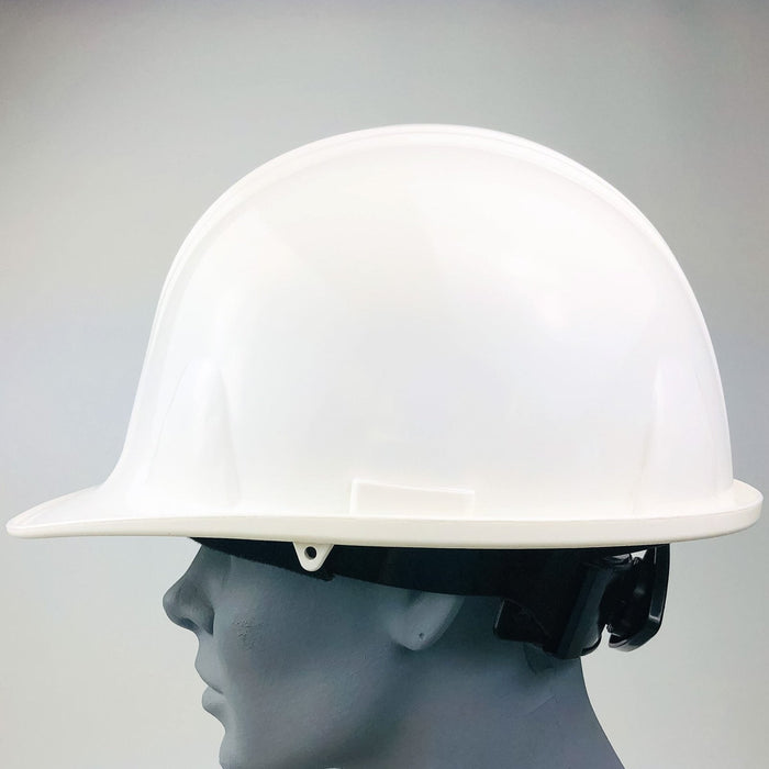 White Hard Hat Cap Type 1 Ansi Suspension 6pt Ratchet Pyramex HP 16110 SL Series 6