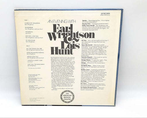 An Evening with Earl Wrightson & Lois Hunt LP Record GP Records 1979 5018 2