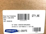 Knotted Steel Wire Wheel Brush 12" OD 1-1/4" AH 5/8 FW Osborn 0002607500 1pk 4