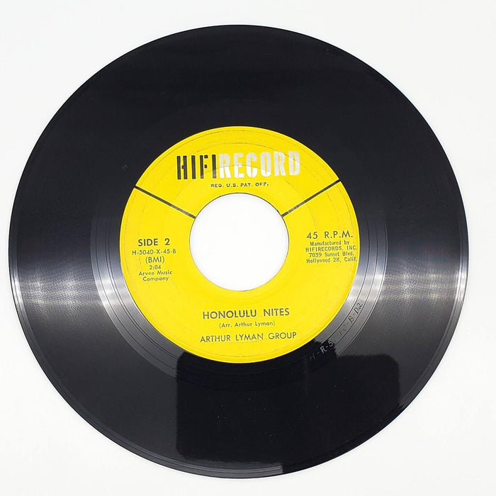 The Arthur Lyman Group The Sloop John B. 45 RPM Single Record HiFi Records 1962 2