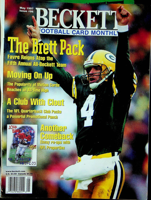 Beckett Football Magazine May 1997 # 86 Brett Favre Green Bay Packer Jim Kelly 2 1