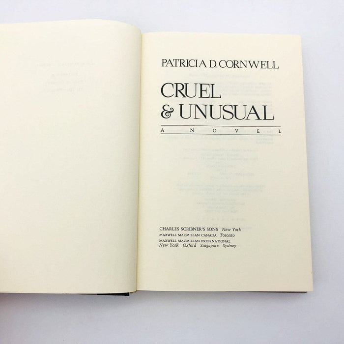 Cruel and Unusual Hardcover Patricia Cornwell 1993 Scarpetta Mystery Private 8