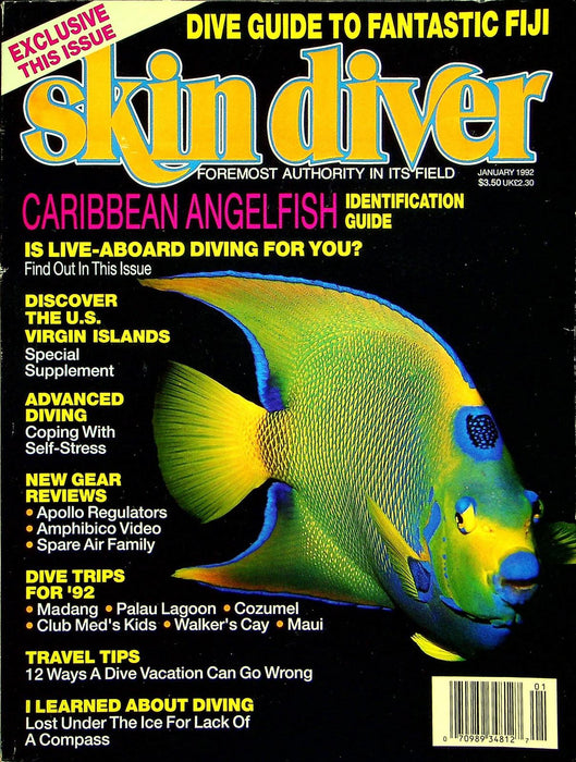 Skin Diver Magazine January 1992 Vol 41 No 1 Caribbean Angelfish ID Guide 1