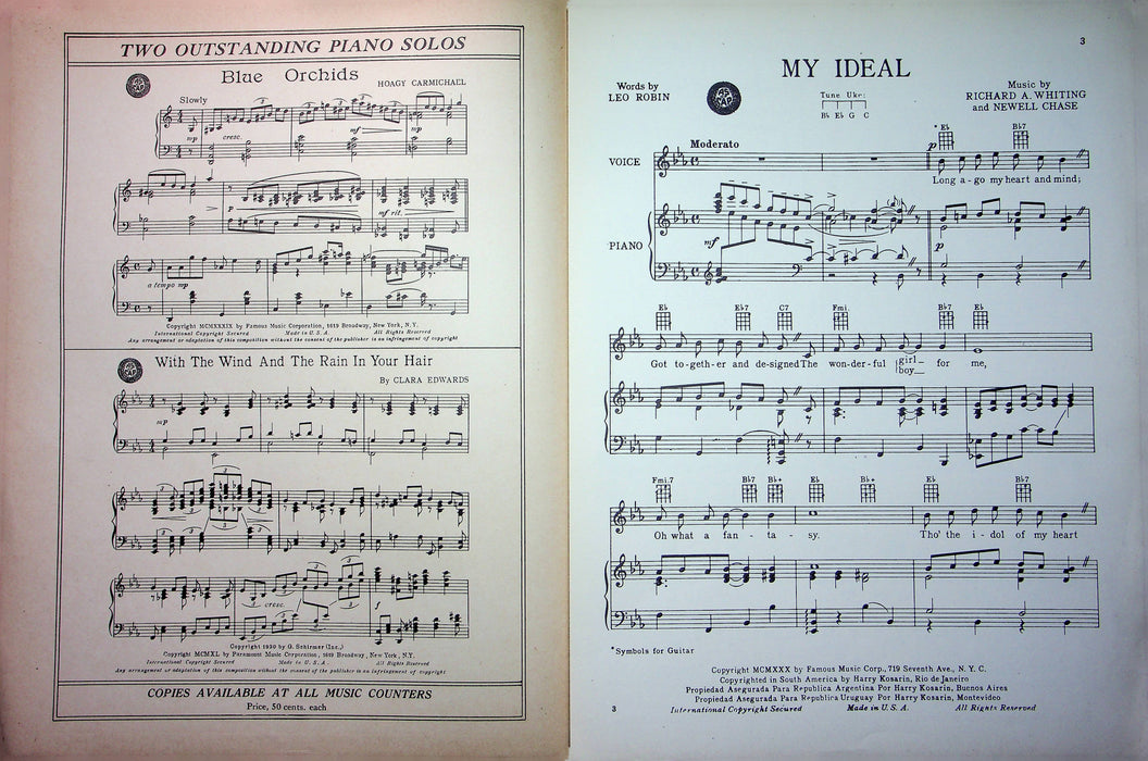 Barry Wood Sheet Music My Ideal Leo Robin Newell Chase R Whiting 1930 Love Song 2