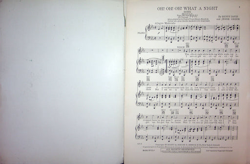 Sheet Music Oh Oh Oh What A Night Bailey And Barnum Benny Davis Jesse Greer 1926 2