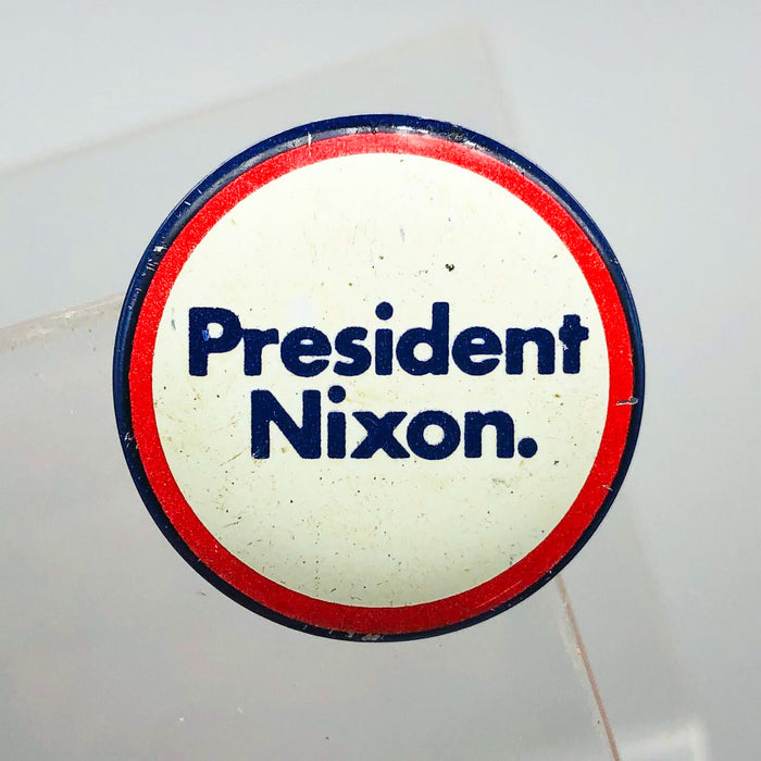 President Nixon Button 1" Pin Presidential Political Campaign Red White Blue 9