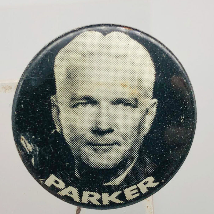 Parker Political Campaign Button Pin .875" Lithographers Union Label Vintage 18