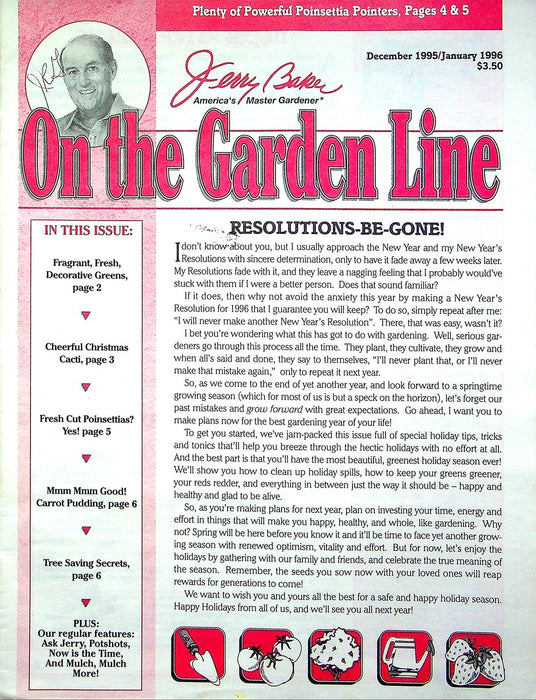 On The Garden Line Magazine December 1995 Christmas Cacti, Carrot Pudding!