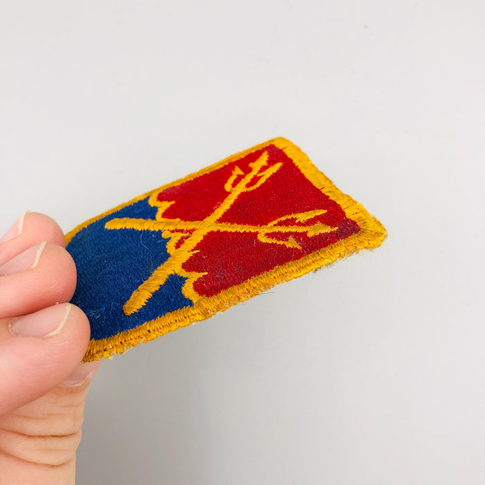 WW2 US Army Patch Eastern Defense Command Crossed Trident Pitchfork No Glow 2