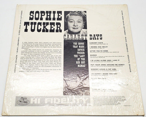 Sophie Tucker Cabaret Days 33 RPM LP Record Wing Records 1970 IN SHRINK 2