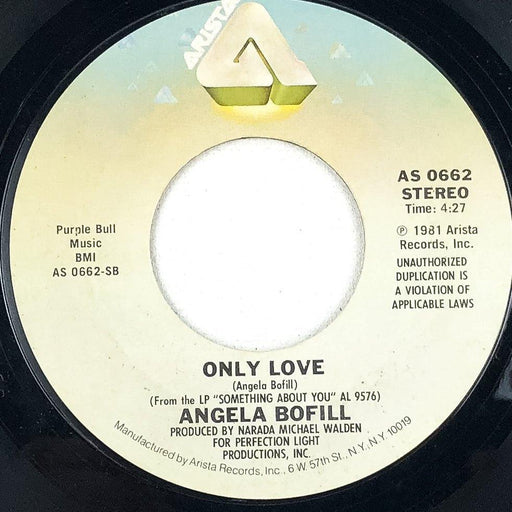 45 RPM Record Only Love / Holdin' Out for Love Angela Bofill Arista 1981 1