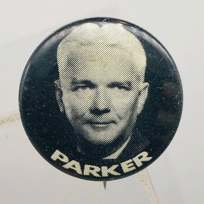 Parker Political Campaign Button Pin .875" Lithographers Union Label Vintage 7