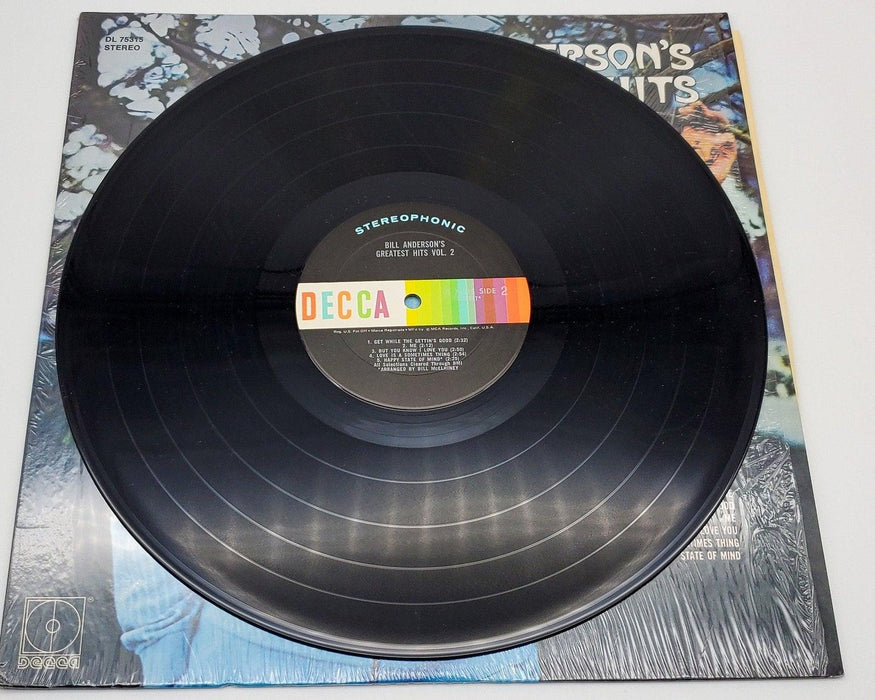 Bill Anderson Bill Anderson's Greatest Hits, Vol. 2 33 RPM LP Record Decca 1971 6