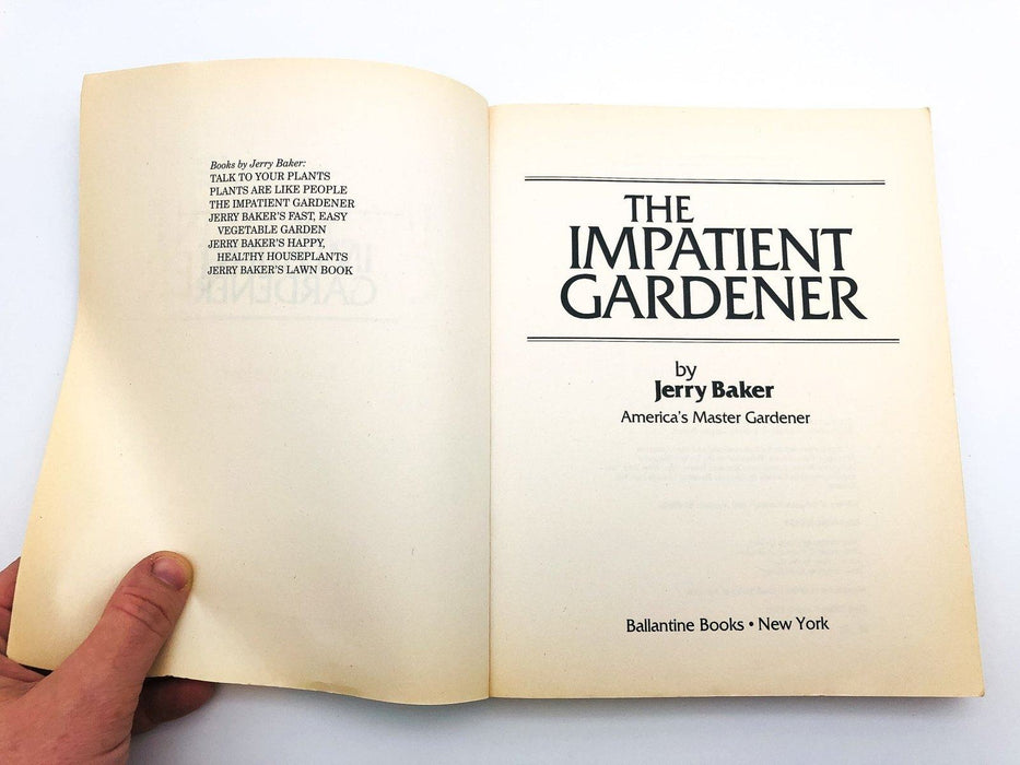 The Impatient Gardener Paperback Jerry Baker 1983 Grow Green Grass Ex Libra 7