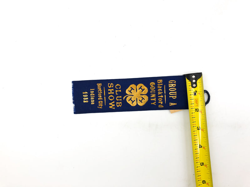 Vintage 4-H Club Show Ribbon Group A Blackford County Hartford Indiana 1930s