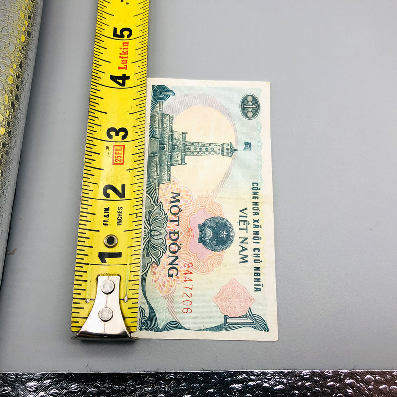 1985 Vietnam 1 Mot Dong Banknote Bank Note AT 9447206 Building Boats Viet Nam