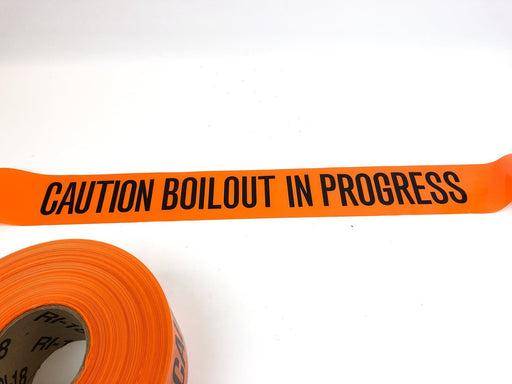 Orange Caution Barricade Warning Tape Roll Halloween Decor Spooky Haunted House 2