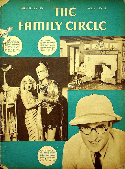 The Family Circle Magazine September 28 1934 Vol 5 No 13 Claudette Colbert 1