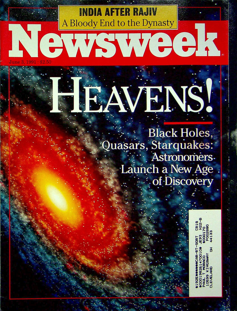 Newsweek Magazine June 3 1991 Heavens Black Holes Quasars Starquakes Astronomers
