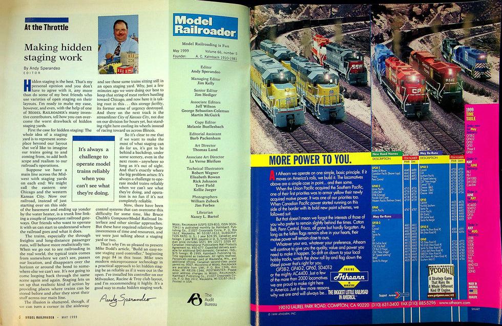 Model Railroader Magazine May 1999 Vol 66 No 5 Rockey Mountain Railroad