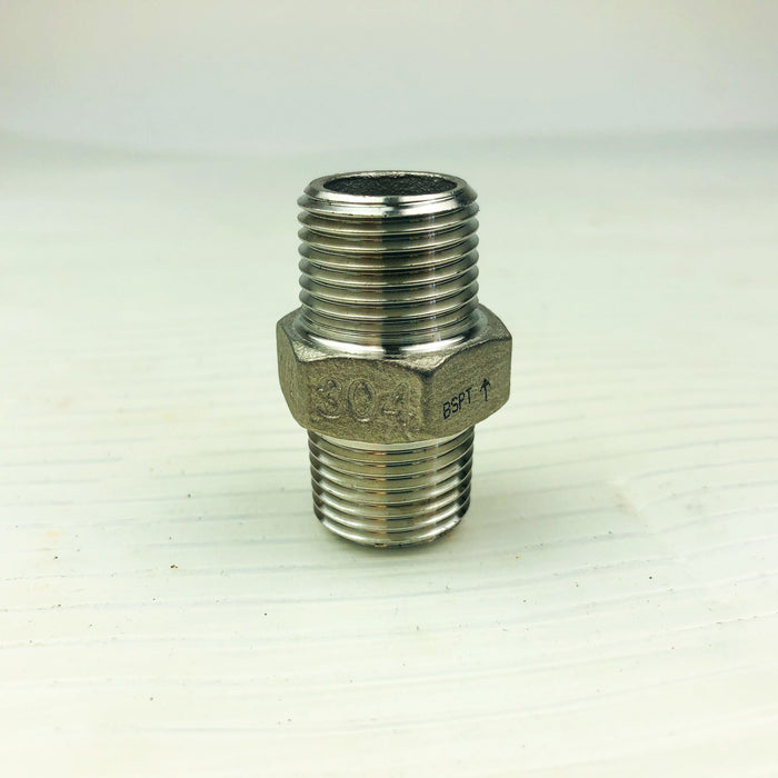 McMaster Carr 1/2" Straight Adaptor BSPT 304 Stainless Steel Male Threaded Pipe