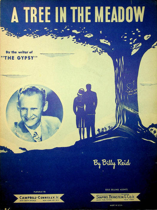 Sammy Kaye Sheet Music A Tree In The Meadow Billy Reid 1947 Sad Piano Love Song 1