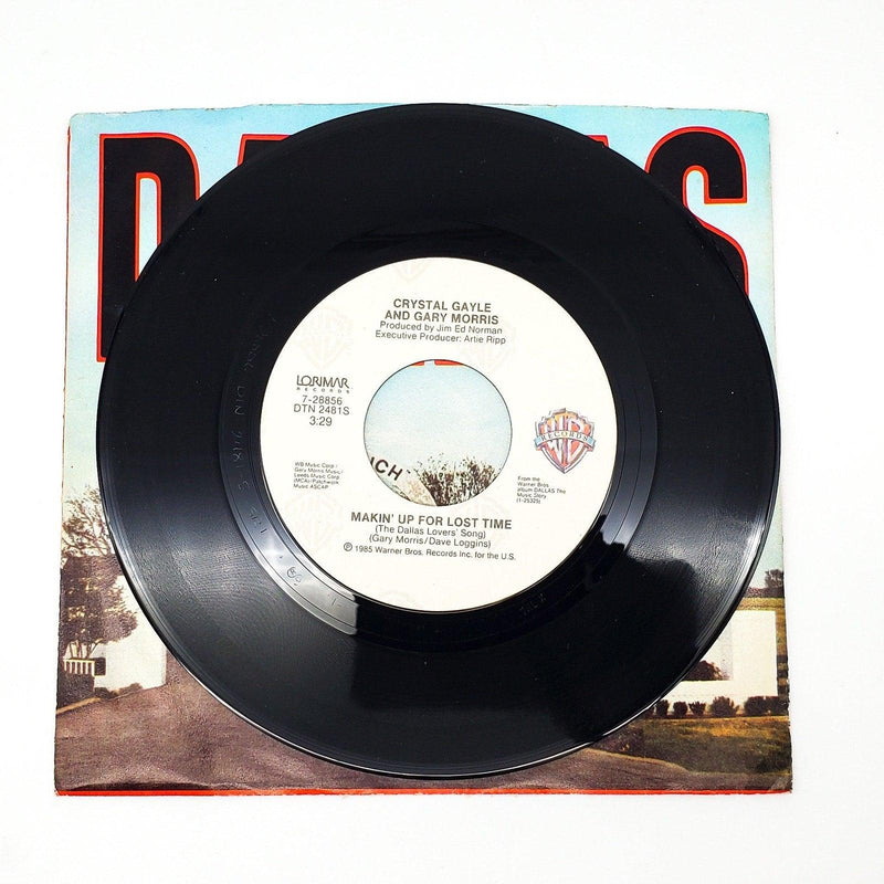 Crystal Gayle Dallas The Music Story 45 RPM Single Record Warner Bros 1985 3