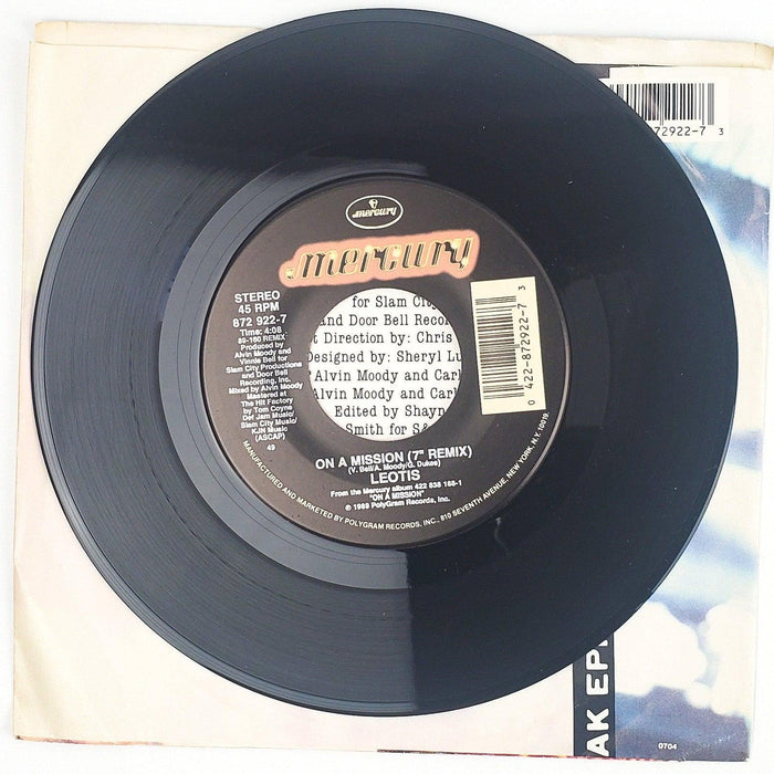Leotis On A Mission Record 45 RPM Single 872 922-7 Mercury 1989 4
